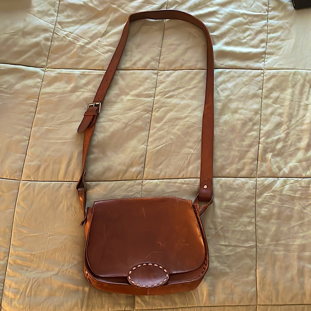 banana republic leather crossbody purse